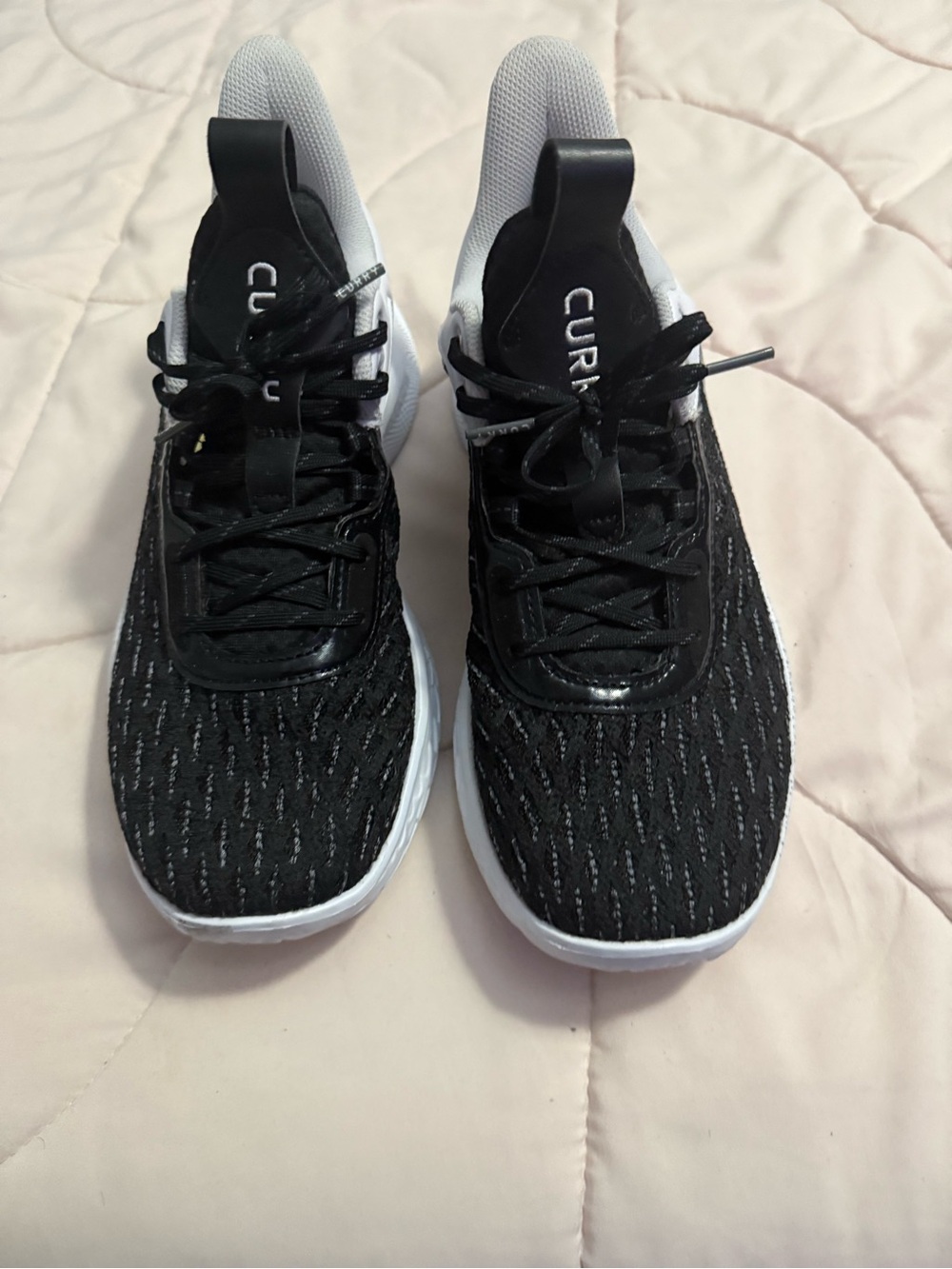 Under Armour Curry 9 Men's Black and White Athletic Shoes - Picture 5 of 6